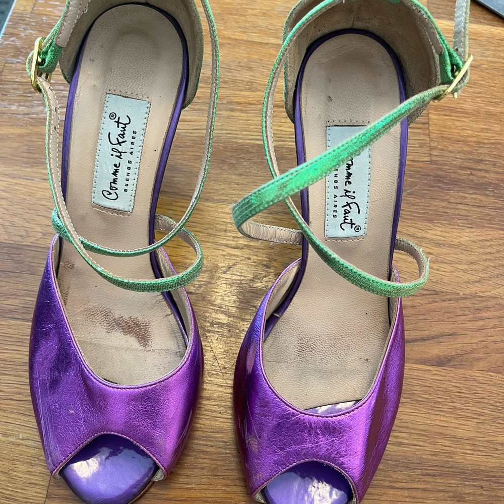 Purple and Green Women's Tango dance Shoes from Buenos Aires